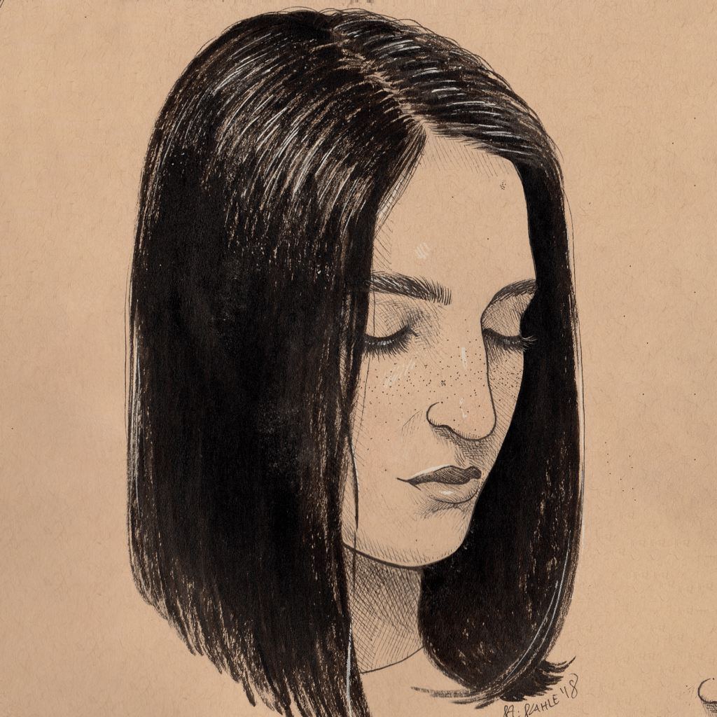 Amelia Waring self-portrait