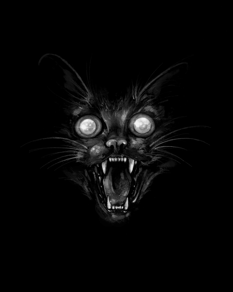 A work of art by Brian Serway depicting a hissing cat. A work of art by Brian Serway depicting a hissing cat.