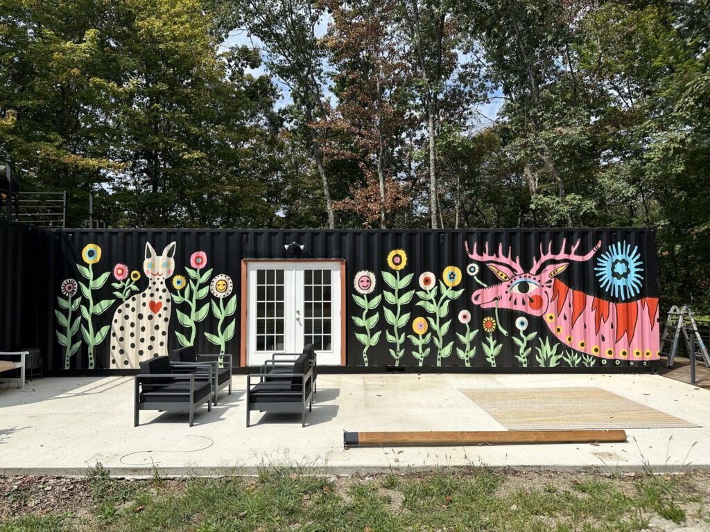 A large-scale mural created by Bryn.