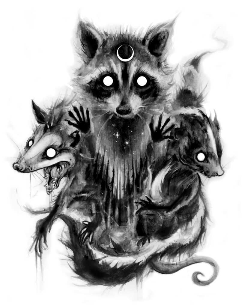Appalachian critters litter this artwork by Brian Serway.