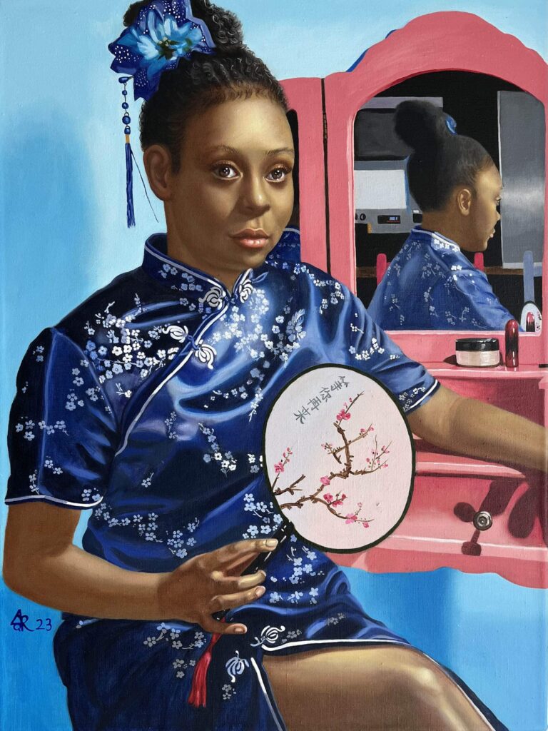 Liuqing Ruth Yang, Wainting For You Second Coming, Oil Painting on Linen Canvas, H 24 x W 18 Inches, 2023