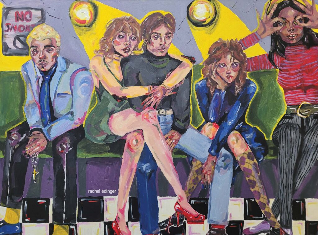 Oil painting by Rachel Edinger of people