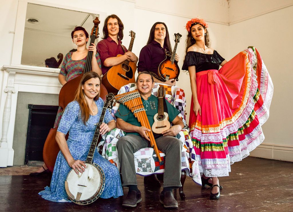 'Cornbread & Tortillas' members pose for a band photo. 'Cornbread & Tortillas' members pose for a band photo.